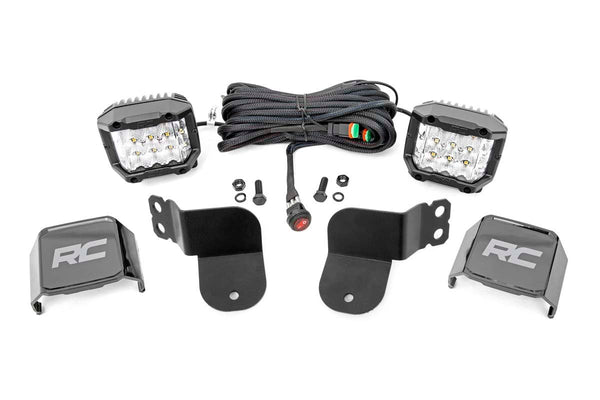 Rough Country - LED Light Kit - Cage Mount - 3 In. OSRAM - Wide Angle - Polaris General XP 4 1000