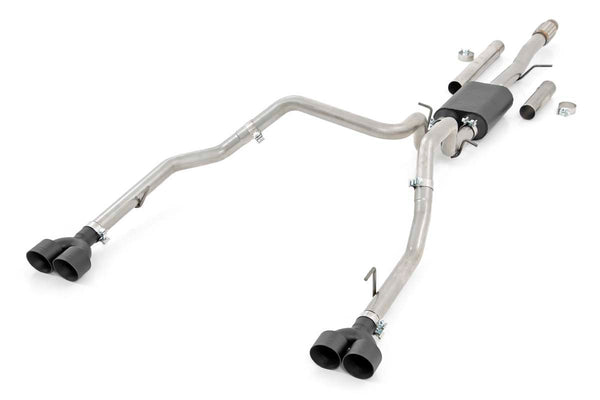 Rough Country - Performance Cat-Back Exhaust - 6.2L - 5'8 In. & 6'6 In. Bed - Chevy/GMC Sierra/Silverado 1500 (19-25)