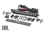 Rough Country - LED Light - Bumper Mount - 12 In. Black Single Row - White DRL - Can-Am Defender HD 8/HD 9/HD 10