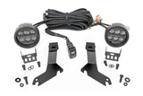 Rough Country - LED Light Kit - Ditch Mount - Black Series Round - 3.5 Inch - Amber DRL - Chevy 1500 (99-06)