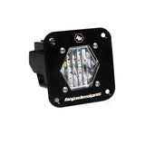 S1 Black Flush Mount LED Light Pod (Wide Cornering; Clear)