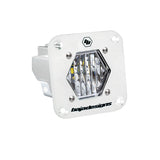 S1 White Flush Mount LED Light Pod (Wide Cornering; Clear)