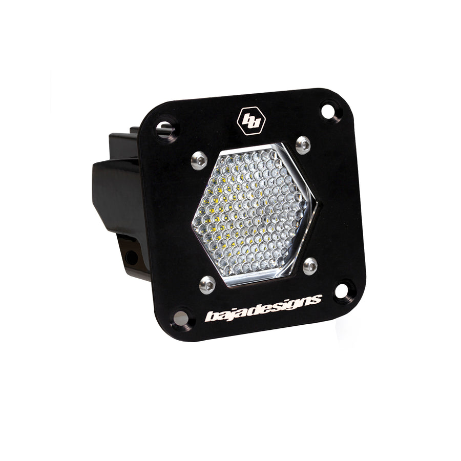 S1 Black Flush Mount LED Light Pod (Work/Scene; Clear)
