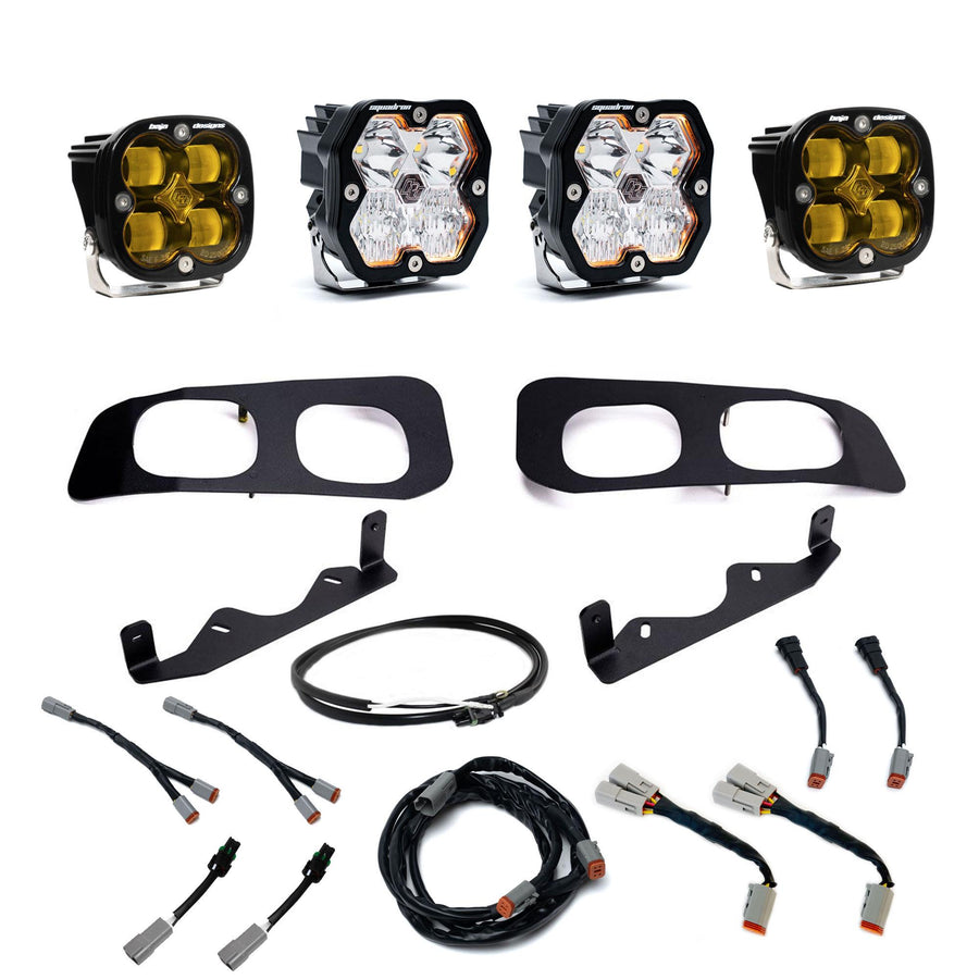Ford Super Duty (23-26)  Dual Fog Pocket Kit  Squadron Sport/SAE 2.0  Baja Amber  SAE Fog