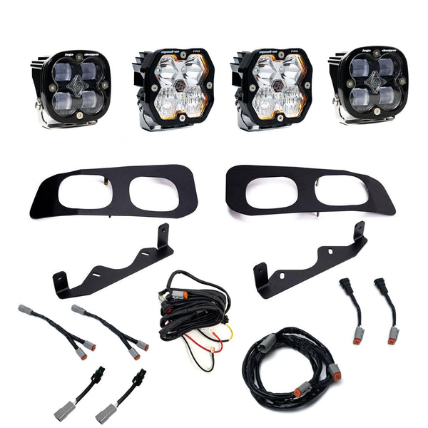 Ford Super Duty (23-26)  Dual Fog Pocket Kit  Squadron Pro/SAE 2.0  Clear  SAE Fog