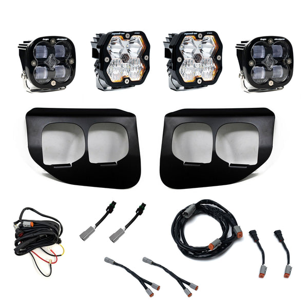 2020-2022 Ford Super Duty  Dual Fog Pocket Kit  Squadron 2.0 Pro/SAE  Clear  SAE/Pro DC