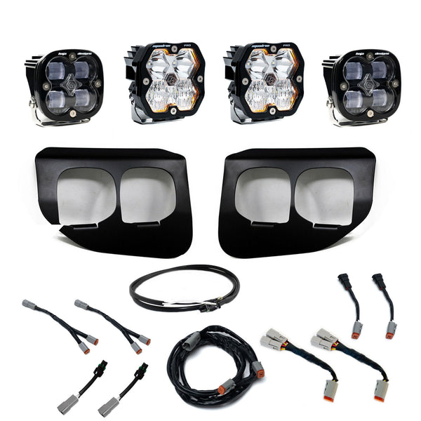 2020-2022 Ford Super Duty  Dual Fog Pocket Kit Upfitter  Squadron Pro/SAE 2.0  Clear  SAE Fog