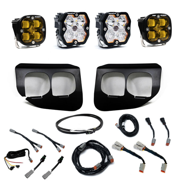 2020-2022 Ford Super Duty  Fog Pocket Kit  Squadron 2.0  Amber SAE/Sport DC W/Upfitter
