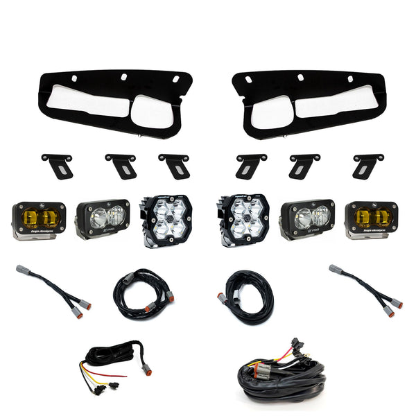 Ford  Bronco (21-26) S2 SAE Amber  S2 Pro D/C Clear  Squadron 2.0 Pro Spot Clear  FPK Steel Bumper W/ Upfitter