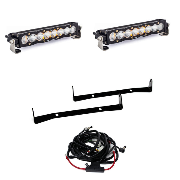 S8 Dual 10 Inch Grille Upper Kit - '14-18 4Runner (Driving/Combo; Clear)