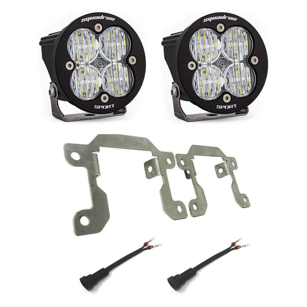 Squadron Sport Fog Pocket Kit - '19-23 Ranger; '21-25 Bronco W/ OE Plastic Bumper (Wide Cornering; Clear)