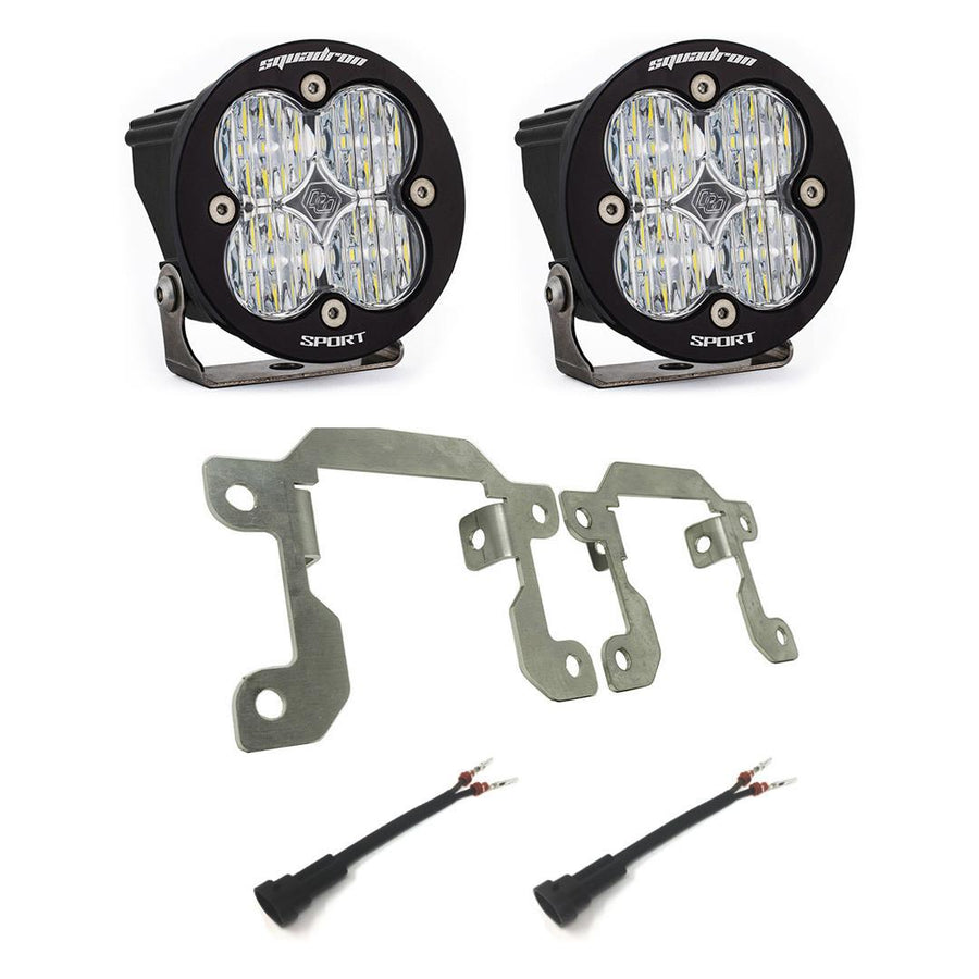 Squadron Sport Fog Pocket Kit - '19-23 Ranger; '21-25 Bronco W/ OE Plastic Bumper (Wide Cornering; Clear)