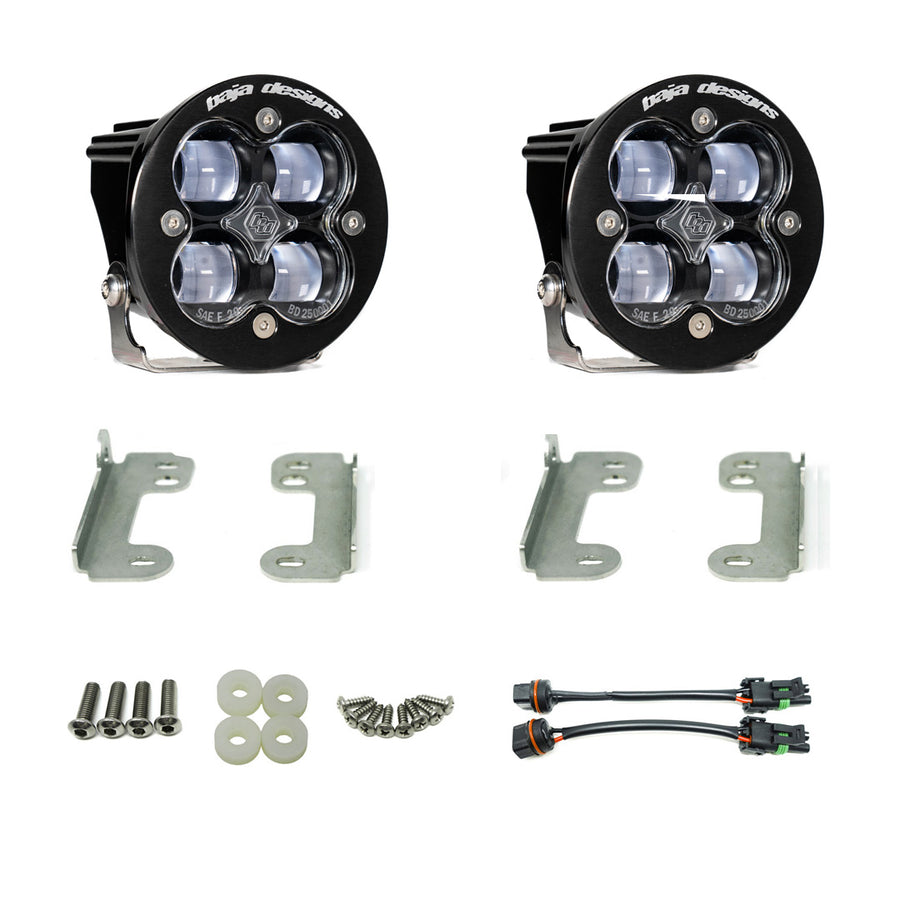 Squadron-R SAE Fog Pocket Kit - '10-18 Wrangler JK; W/ Standard OE Bumper (SAE Fog; Clear)