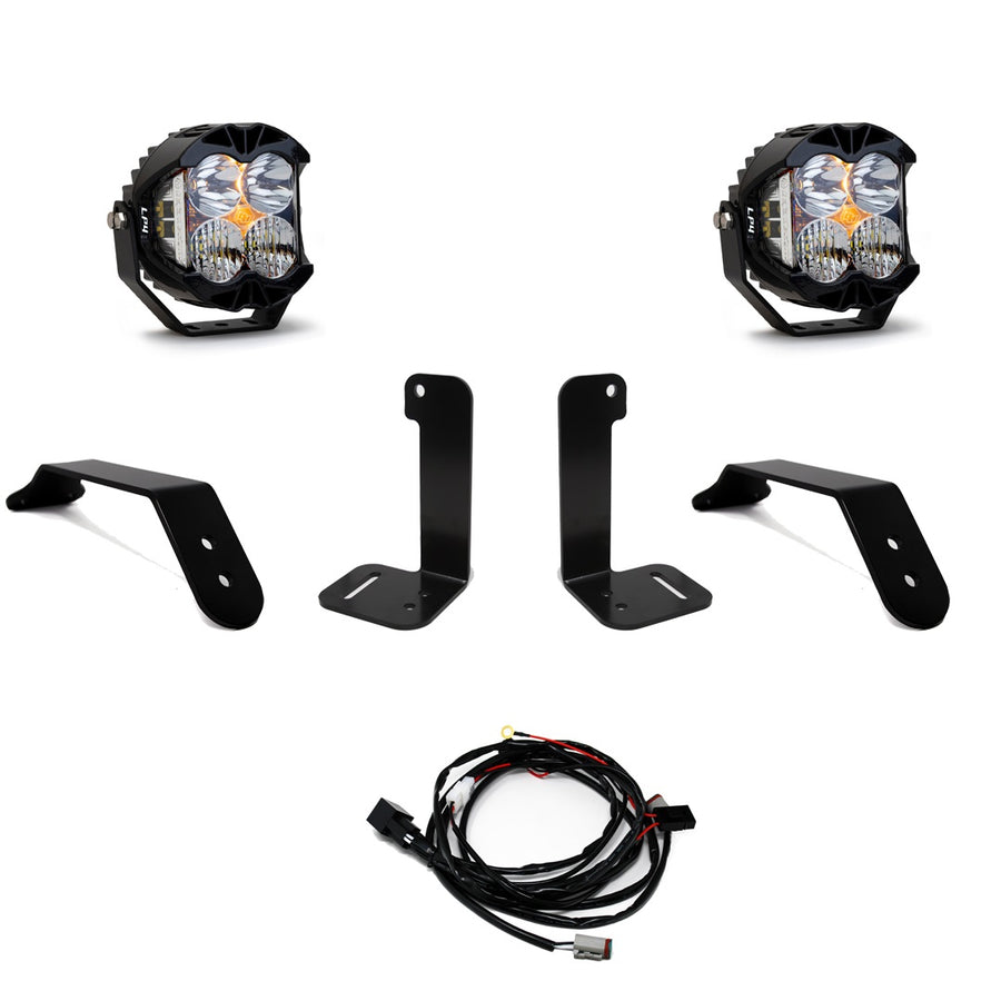 LP4 Pro Bumper Kit - '20-26 Gladiator / '18-26 Wrangler JL; W/ OE Plastic Bumper (Driving/Combo; Clear; Toggle Wiring)