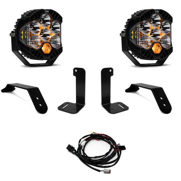 LP6 Pro Bumper Kit - '20-26 Gladiator / '18-26 Wrangler JL; W/ OE Plastic Bumper (Driving/Combo; Clear; Toggle Wiring)