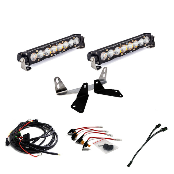 S8 Dual 10 Inch Grille Kit - '18-20 F-150 (Driving/Combo; Clear)