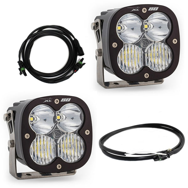 XL80 Bumper Kit - '20-26 Gladiator / '18-26 Wrangler JL; W/ OE Steel Bumper (Driving/Combo; Clear; Upfitter Wiring)