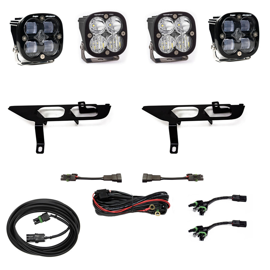 Squadron SAE/Sport Fog Pocket Kit - '21-23 F-150 W/o DRL (SAE Fog; Clear; Toggle Wiring)