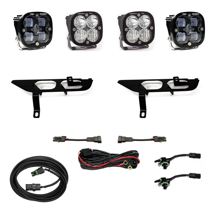 Squadron SAE/Pro Fog Pocket Kit - '21-23 F-150 W/o DRL (SAE Fog; Clear; Toggle Wiring)
