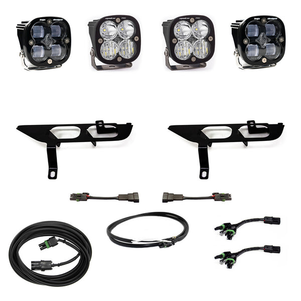 Squadron SAE/Pro Fog Pocket Kit - '21-23 F-150 W/o DRL (SAE Fog; Clear; Upfitter Wiring)