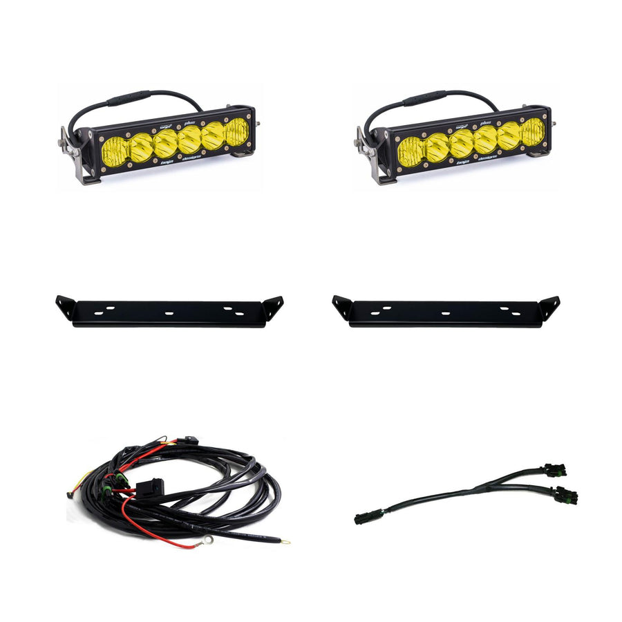 OnX6+ 10 Inch Dual Behind Grille Kit - '21-26 F-150 Raptor  '24-26 Raptor 37/R (Driving/Combo; Baja Amber)