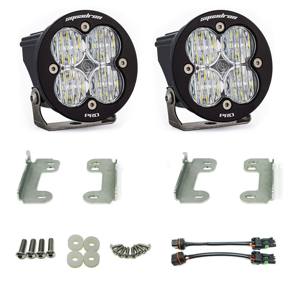Jeep JK Squadron-R Pro Fog Pocket Light Kit - Jeep 2007-09 Wrangler JK; NOTE: W/ Standard OE Bumper (Clear)