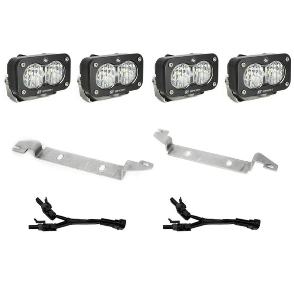 S2 Sport Dual Fog Pocket Light Kit - 2024-2026 Tacoma (Wide Cornering; Clear)