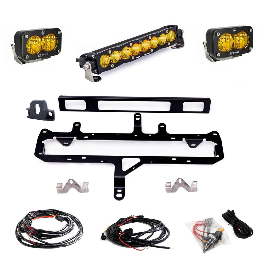 Toyota S8 10" Light Bar / S2 Pro Grille Conversion Light Kit - 2024-2026 Toyota Tacoma (Baja Amber)