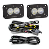 S2 Pro Black Flush Mount LED Light Pod (Wide Cornering; Clear)
