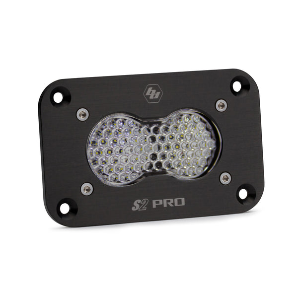 S2 Pro Black Flush Mount LED Light Pod (Work/Scene; Clear)