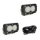 S2 Pro Black LED Light Pod Pair (Work/Scene; Clear)