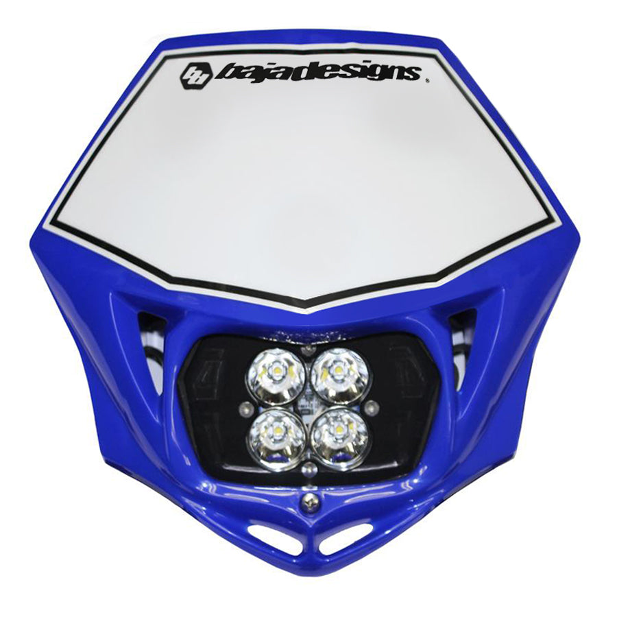 Motorcycle Squadron Pro (A/C) Headlight Kit W/ Shell (Blue Shell; Spot; Clear)
