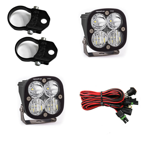 PowerSports Squadron Pro A-Pillar Mount Light Kit (Driving/Combo; Clear; 1.75 Inch Mount)