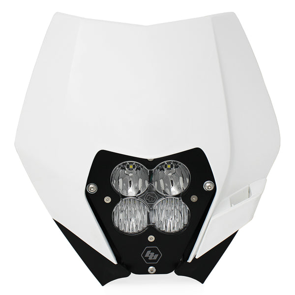 XL Pro (A/C) Headlight Kit W/ Shell - '08-09 200 XC; '08-12 200 XC-W/250 SX/XC; '08-10 250 XC-F/XCF-W; '08-12 250 XC-W/300 XC/XC-W; '09-11 400 XC-W; '08-11 450 EXC-R; '08-12 450 XC-F/XC-W; '08-11 530 EXC-R/530 XC-W (Driving/Combo; Clear)