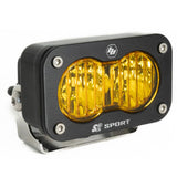 S2 Sport Black LED Light Pod (Wide Cornering; Baja Amber)