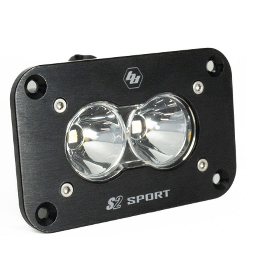 S2 Sport Black Flush Mount LED Light Pod (Spot; Clear)