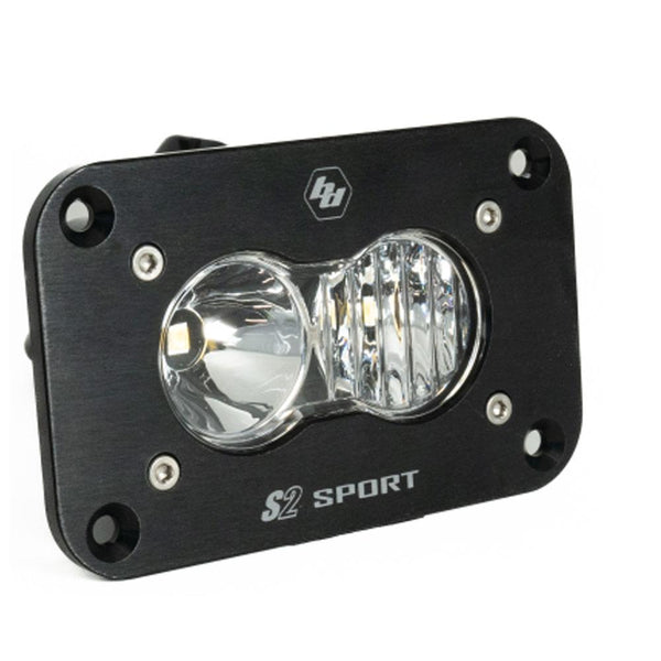 S2 Sport Black Flush Mount LED Light Pod (Driving/Combo; Clear)