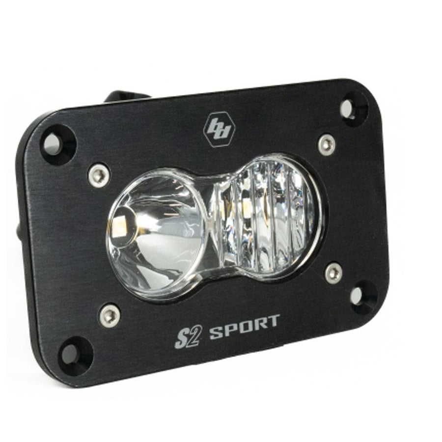 S2 Sport Black Flush Mount LED Light Pod (Driving/Combo; Clear)