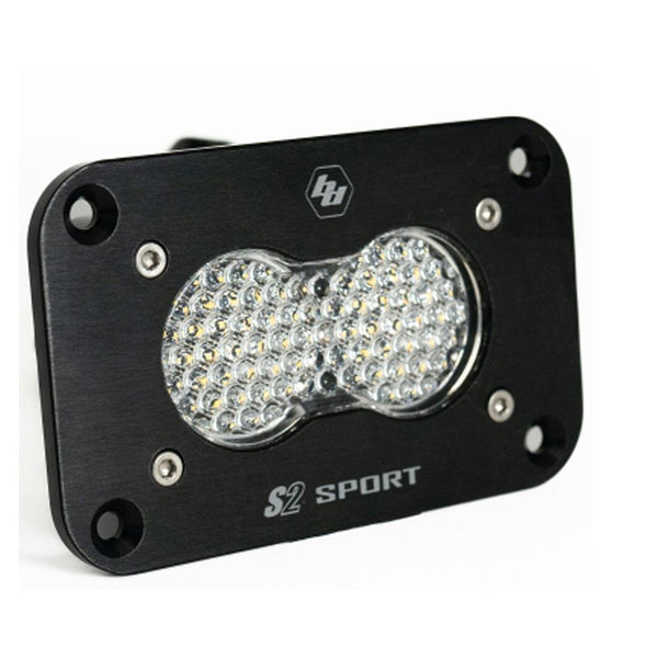 S2 Sport Black Flush Mount LED Light Pod (Work/Scene; Clear)