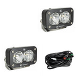 S2 Sport Black LED Light Pod Pair (Driving/Combo; Clear)
