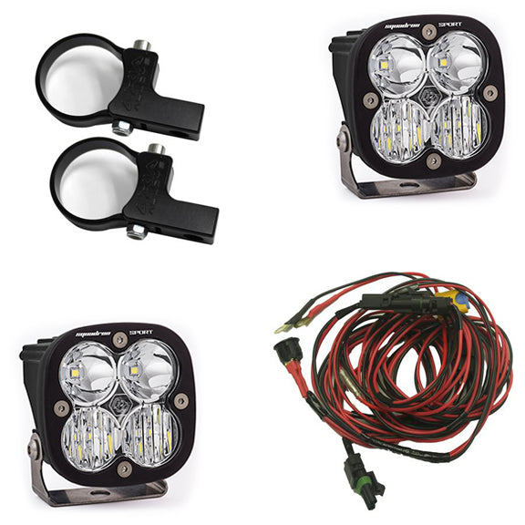 PowerSports Squadron Sport Horizontal Mount Light Kit (Driving/Combo; Clear; 1.75 Inch Mount)