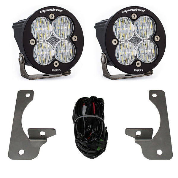 Squadron-R Pro Fog Pocket Kit - '10-18 Wrangler JK; W/ Premium OE Bumper (Wide Cornering; Clear)