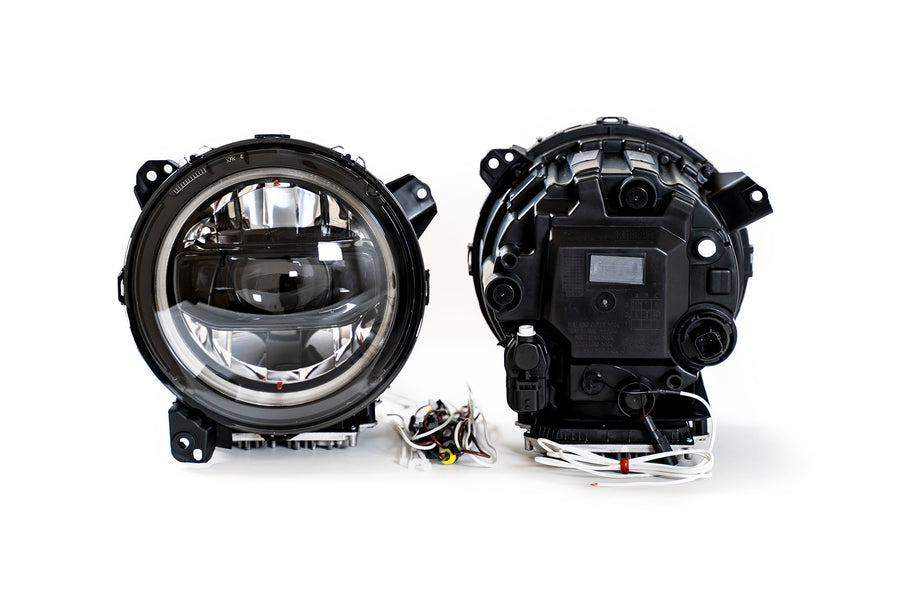 2018-22 Jeep JL & 2020-22 Jeep JT LED Headlights - Black