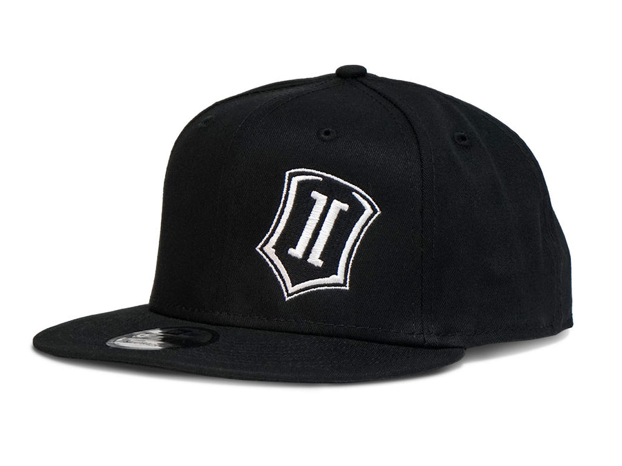 ICON Snapback Hat Black W/ Shield Logo New Era 9fifty