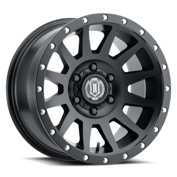 ICON Alloys Compression Satin Black 17 X 8.5 / 6 X 5.5 25mm Offset 5.75" BS