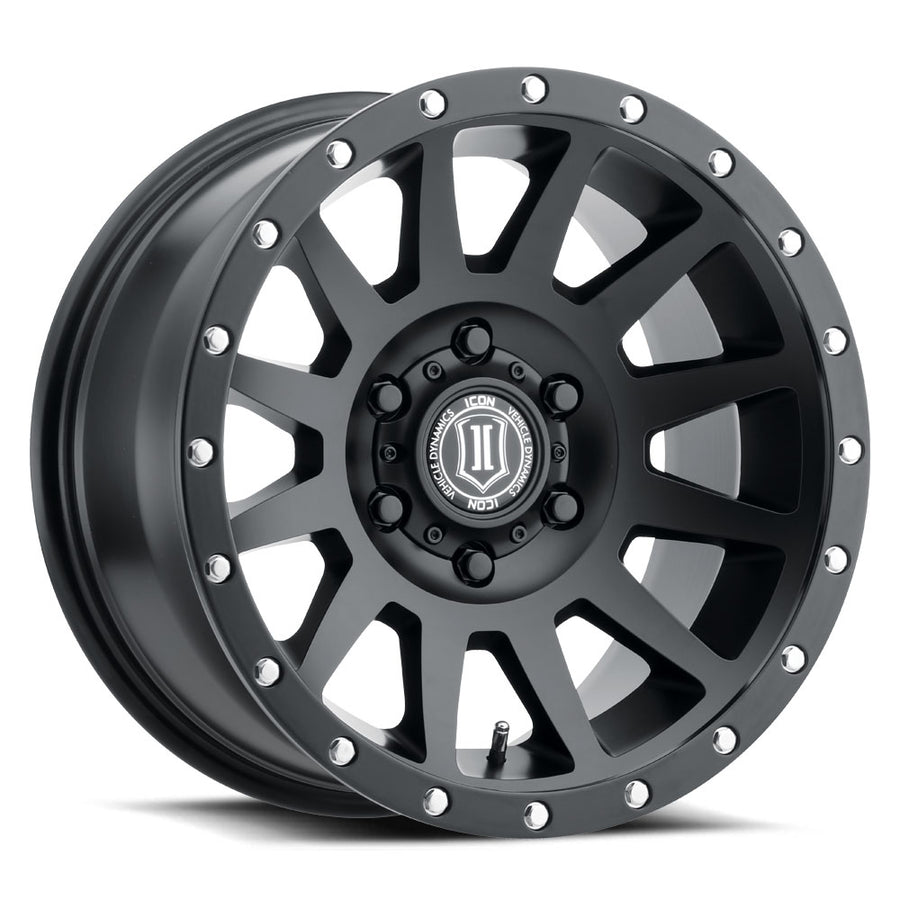 ICON Alloys Compression Satin Black 17 X 8.5 / 6 X 5.5 25mm Offset 5.75" BS