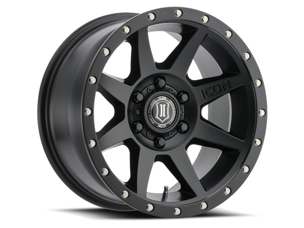 ICON Alloys Rebound Satin Black 18 X 9 / 6 X 5.5 25mm Offset 6" BS