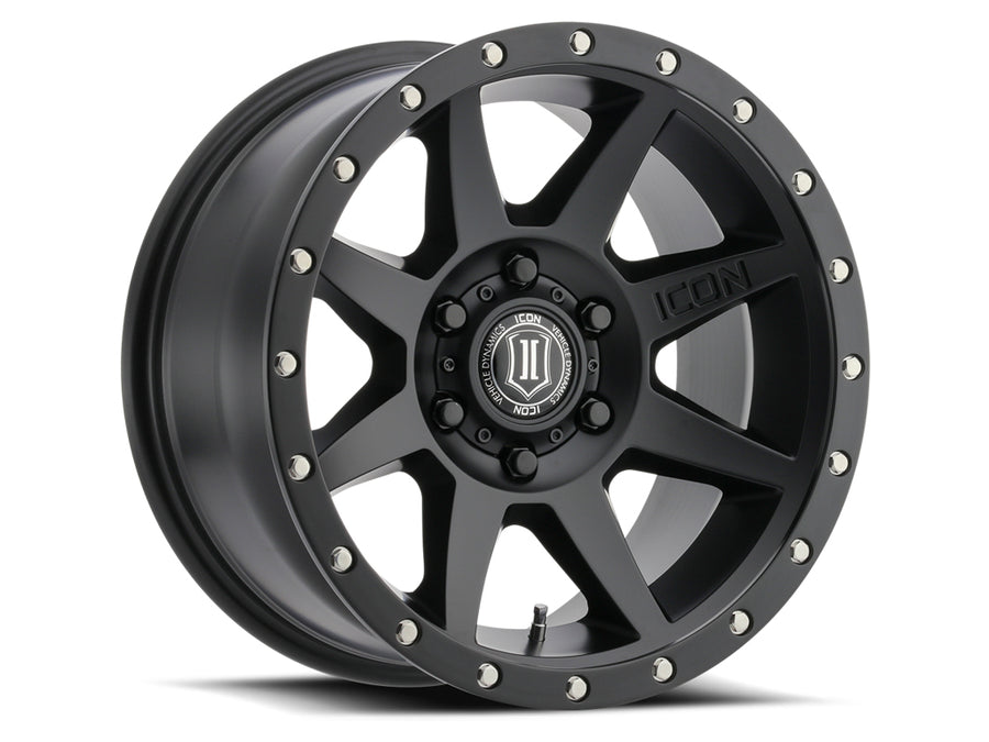 ICON Alloys Rebound Satin Black 18 X 9 / 6 X 5.5 25mm Offset 6" BS