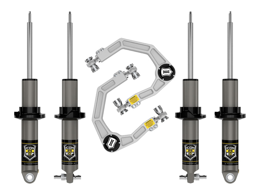 ICON 2021-2023 Ford Bronco HOSS 1.0 Pkg 1.375-3" Lift Stage 2 Suspension System Billet
