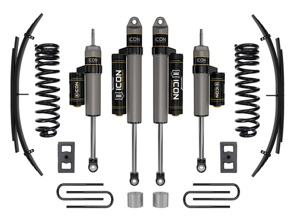 ICON 2023 Ford F-250/F-350 Super Duty 4WD Gas 2.5" Lift Stage 2 Suspension System W/ Expansion Packs